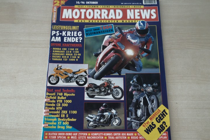 Deckblatt Motorrad News (10/1996)